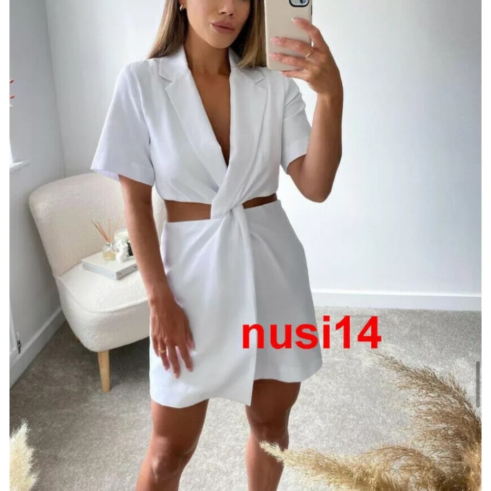 Zara new cutout short blazer dress size small